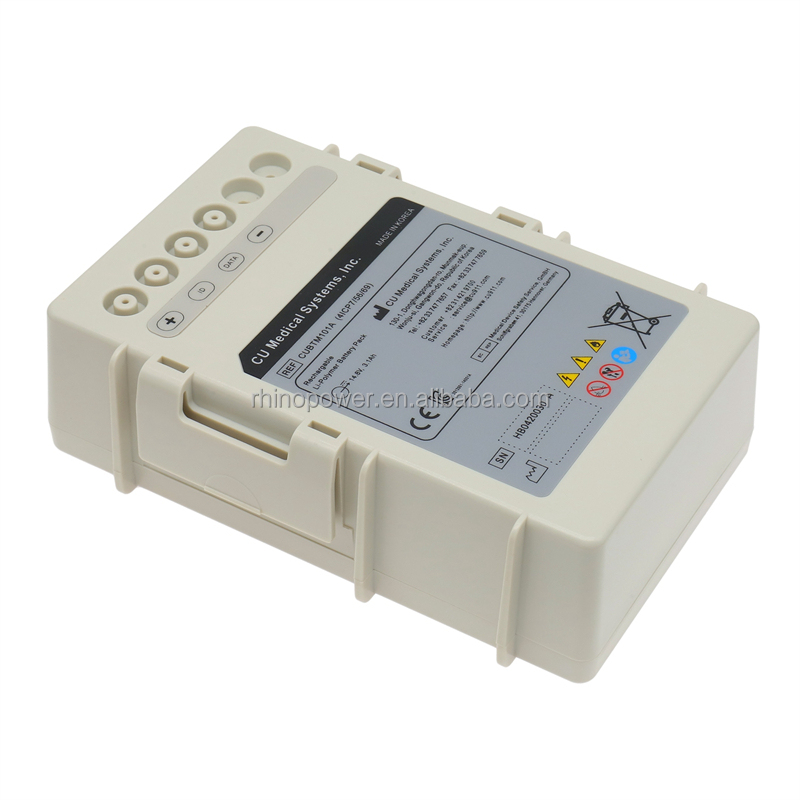 CUBTM102A RHINO POWER HIGH CAPACITY Replacement Battery for CU Medical Defibrillator Lifegain CU-HD1 CUBTM102A CUBTM101A