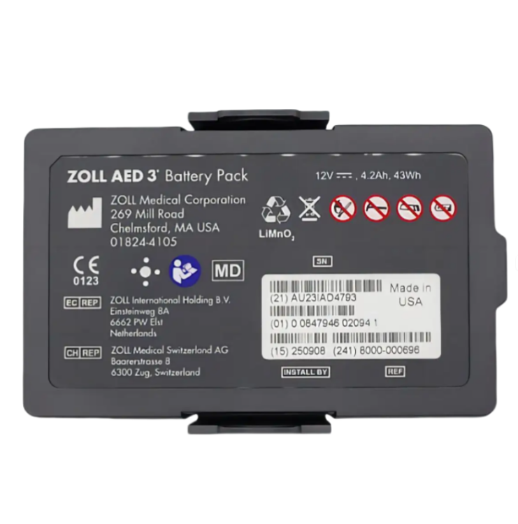 8000-000696 RHINO POWER HIGH QUALITY BATTERY for ZOLL AED 3 Battery LIMNO2 (Lithium Manganese Dioxide Battery Pack) 12V 4.2Ah
