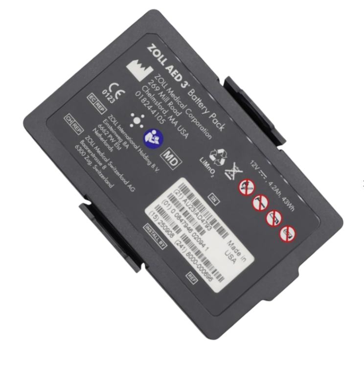 8000-000696 RHINO POWER HIGH QUALITY BATTERY for ZOLL AED 3 Battery LIMNO2 (Lithium Manganese Dioxide Battery Pack) 12V 4.2Ah