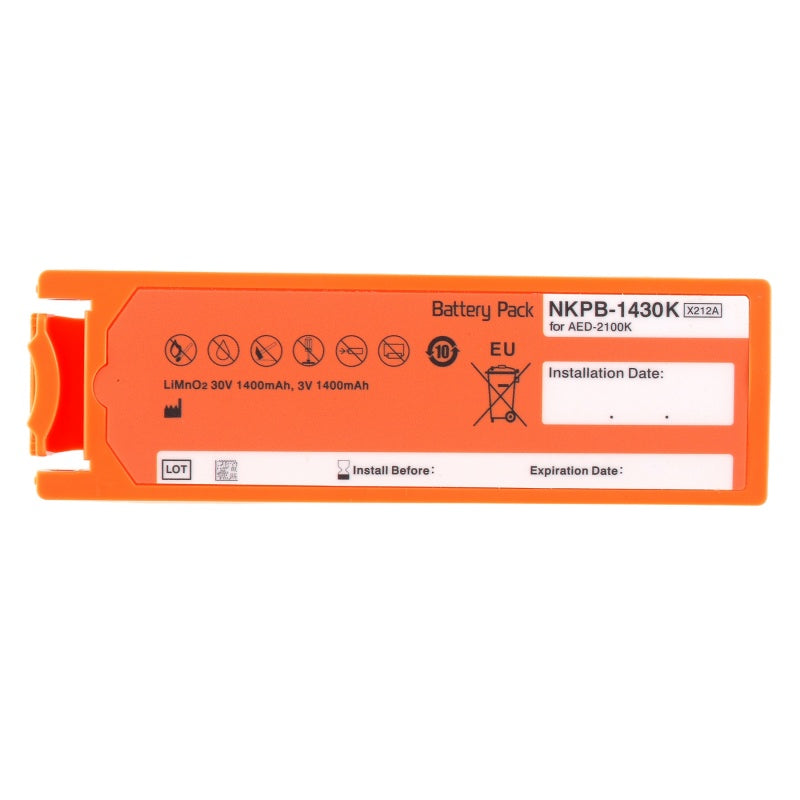 NKPB-1430K RHINO POWER HIGH QUALITY BATTERY for Nihon Kohden 30V 1400 MAH LIMNO2 Battery for Cardiolife AED-2100K SB-214VK