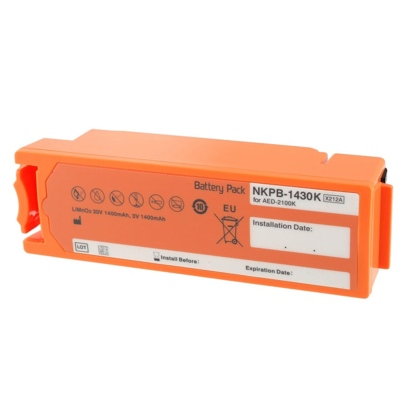NKPB-1430K RHINO POWER HIGH QUALITY BATTERY for Nihon Kohden 30V 1400 MAH LIMNO2 Battery for Cardiolife AED-2100K SB-214VK