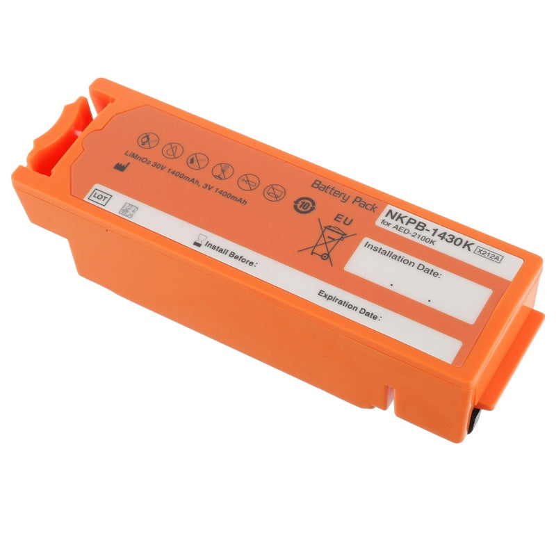 NKPB-1430K RHINO POWER HIGH QUALITY BATTERY for Nihon Kohden 30V 1400 MAH LIMNO2 Battery for Cardiolife AED-2100K SB-214VK