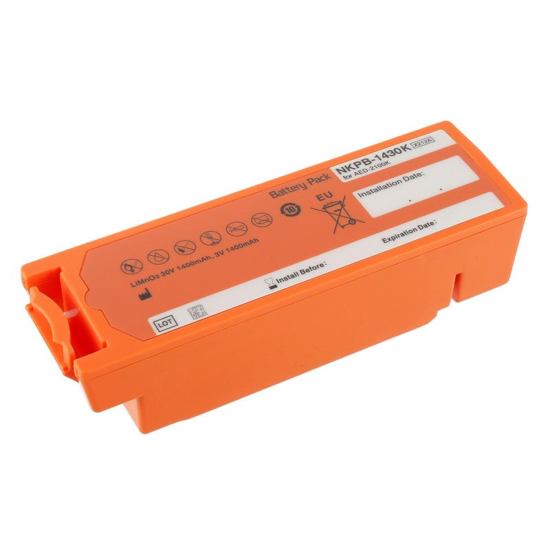 NKPB-1430K RHINO POWER HIGH QUALITY BATTERY for Nihon Kohden 30V 1400 MAH LIMNO2 Battery for Cardiolife AED-2100K SB-214VK