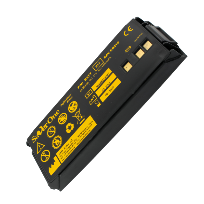 SAV-C0010 RHINO POWER High-Quality Battery for SaverOne Li-MnO2 1200mAh Lithium Battery; SAV-C0010 for SaverOne Defibrillators.