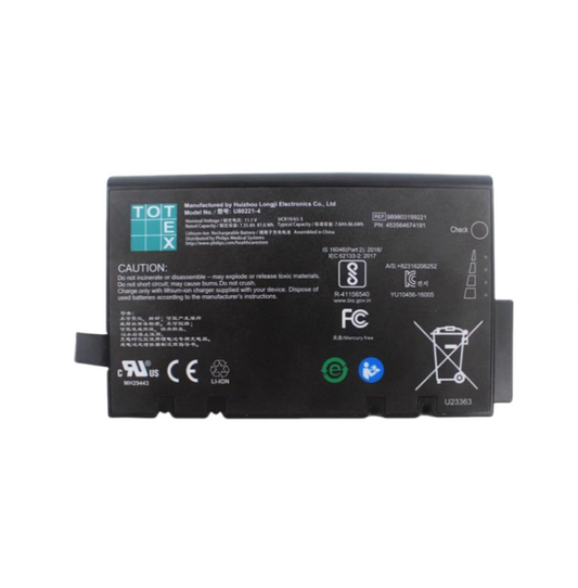 RHINO POWER Battery for TOTEX U80221-4 for Philips TC20 TC30 TC50 Monitor Battery 11.1V 7.8Ah Li-ion Battery 989803199221