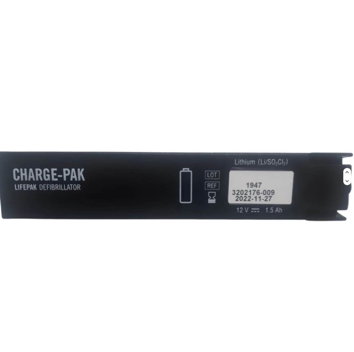 11403-000001 RHINO POWER battery, compatible with 21300-004802; 3202176-009 AED battery, compatible with Physio-Control LIFEPAK CR Plus defibrillator.